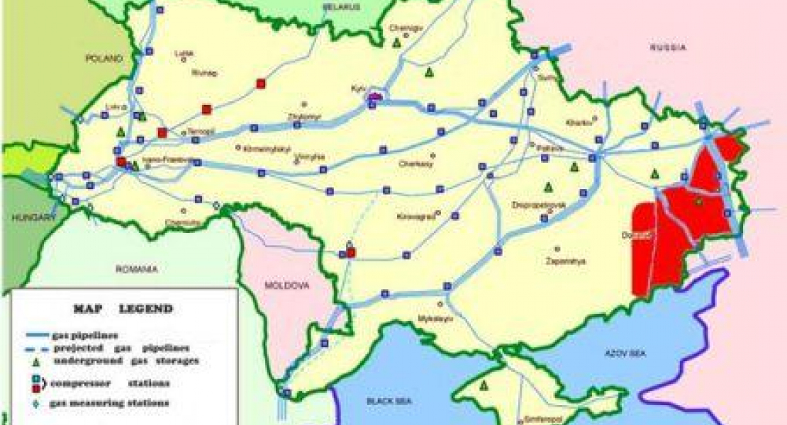 Impact of the conflict in the South-East of Ukraine on the security of the Ukrainian gas transportation system